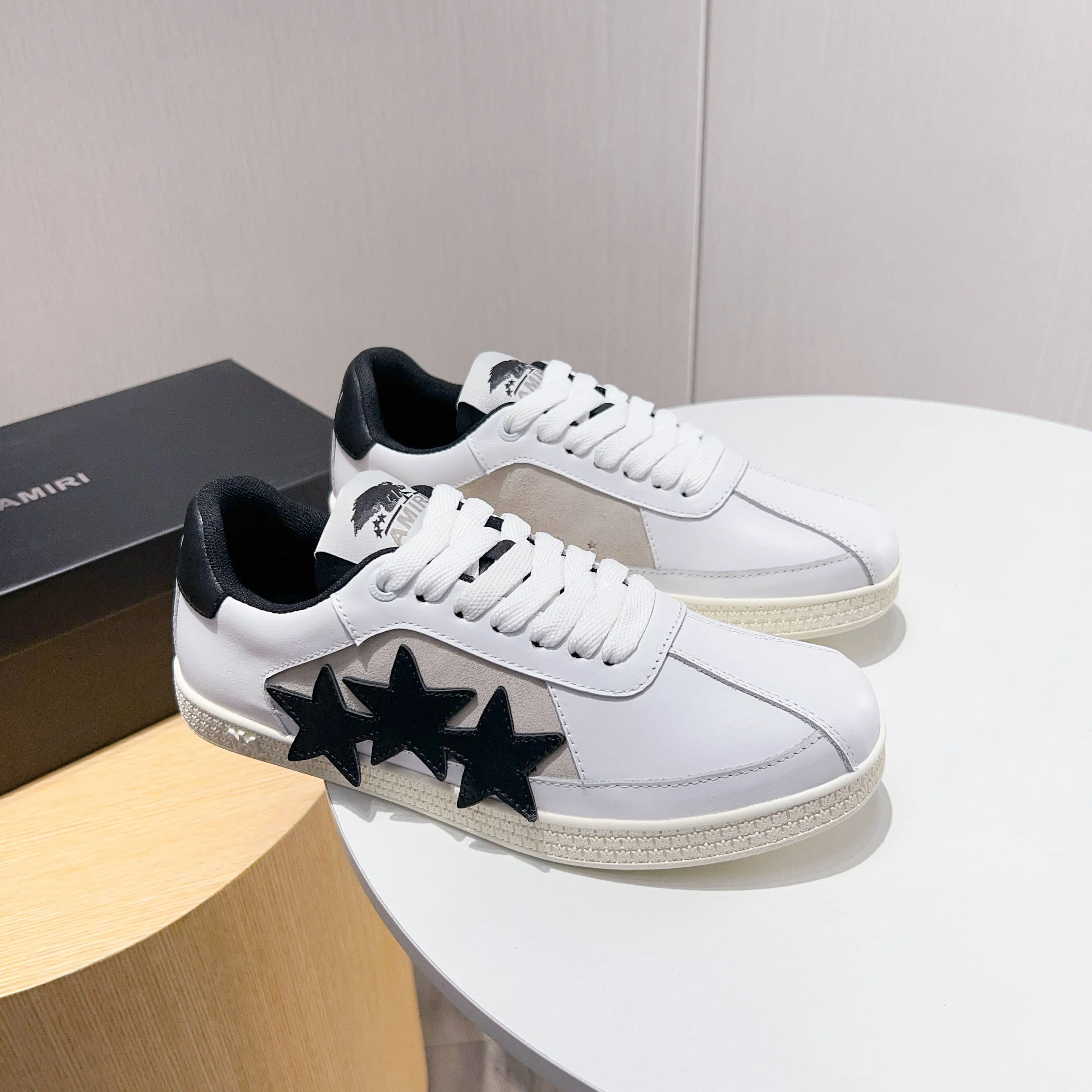 Men's shoes 💰420 [New style] 🌲🌲Balmain - New Amiri trendy shoes, low-top casual sports shoes, the same style as celebrities, made of selected pebbled cowhide and frosted cowhide, original outsole, comfortable on the feet, high-end workmanship, welcome to buy. Size: 39-45 (46 customized)